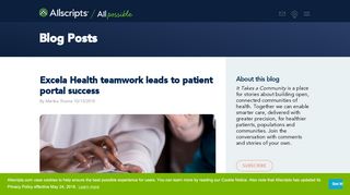 
                            6. Excela Health teamwork leads to patient portal success | Allscripts ...