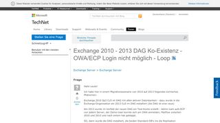 
                            4. Exchange 2010 - 2013 DAG Ko-Existenz - OWA/ECP Login nicht ...