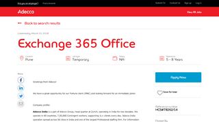 
                            2. Exchange 365 Office - jobs.adecco.in