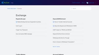 
                            6. Exchange – KuCoin Help Center