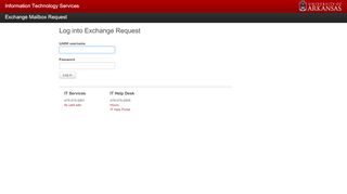 
                            8. Exchange Mailbox Request | University of Arkansas