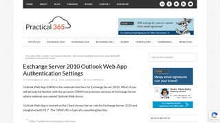 
                            10. Exchange Server 2010 Outlook Web App Authentication Settings