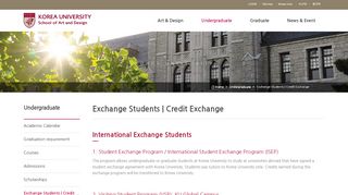
                            8. Exchange Students | Credit Exchange - KOREA UNIVERSITY School ...