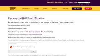 
                            7. Exchange to O365 Email Migration - its.sfsu.edu