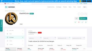 
                            4. Exchanges KASHH - exchanges of cryptocurrency KashhCoin ...