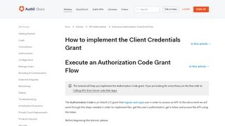 
                            1. Execute an Authorization Code Grant Flow - Auth0