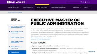 
                            6. Executive MPA Program | NYU Wagner