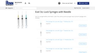 
                            2. Exel 3cc Lock Syringes with Needle - Penn Vet