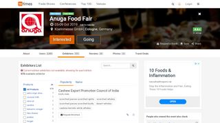 
                            3. Exhibitors, List of Companies at Anuga Food Fair, Cologne ...