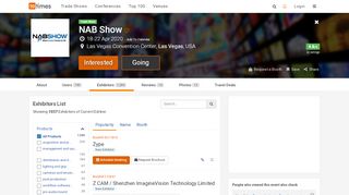 
                            4. Exhibitors, List of Companies at NAB Show, Las Vegas, USA