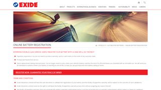 
                            10. Exide Online Battery Registration