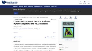 
                            6. Existence of Perpetual Points in Nonlinear Dynamical Systems and Its ...