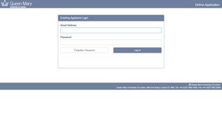 
                            2. Existing Applicant Login - QMUL Online Application - Queen Mary ...