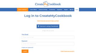 
                            1. Existing User Login - Create My Cookbook