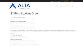 
                            9. EXITing Student Order - Alta Independent