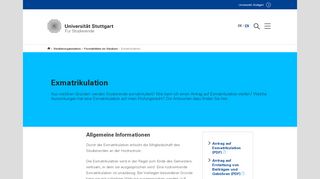 
                            2. Exmatrikulation | Für Studierende | Universität Stuttgart