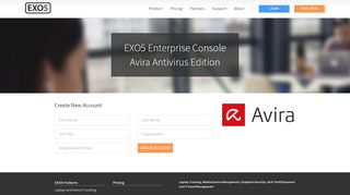 
                            5. EXO5 | Avira Antivirus Edition - Create New Account