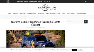 
                            2. Expedition Overland's Toyota 4Runner - Expedition Portal