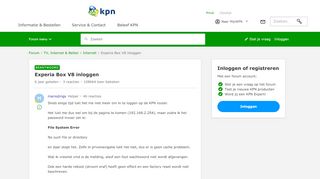 
                            6. Experia Box V8 inloggen | KPN Community