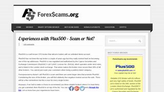 
                            3. Experiences with Plus500 – Scam or Not? | Forex Scams