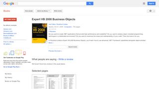 
                            2. Expert VB 2008 Business Objects