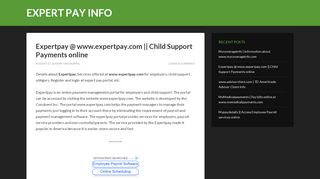 
                            5. Expertpay @ www.expertpay.com || Child Support Payments online