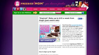 
                            6. *Expired* Make up to $15 a week from Jingit (just watch ads)