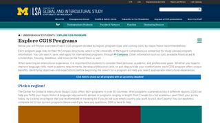 
                            2. Explore CGIS Programs | U-M LSA Center for Global and ...