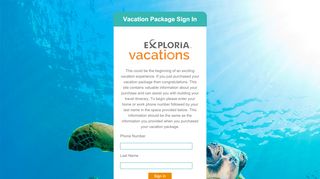 
                            4. Exploria Vacations Package