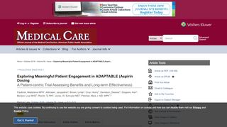 
                            9. Exploring Meaningful Patient Engagement in ADAPTABLE (Aspiri ...