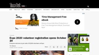 
                            5. Expo 2020 volunteer registration opens October 20 | Community ...