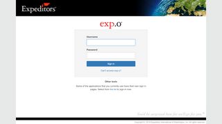 
                            1. exp.o Sign In | Expeditors International of Washington, Inc.