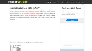 
                            7. Export Data From SQL to CSV - Tutorial Gateway