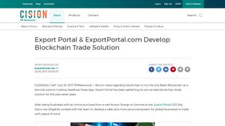 
                            7. Export Portal & ExportPortal.com Develop Blockchain Trade Solution