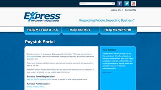 
                            10. Express Employment Professionals - Paystub Portal