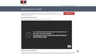 
                            2. Express Invoice - Web Access Video Tutorial - NCH Software