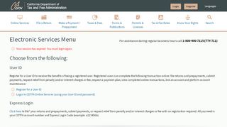 
                            2. Express Login - California Department of Tax and Fee ...