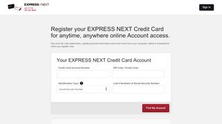 
                            2. EXPRESS NEXT Credit Card - - Comenity