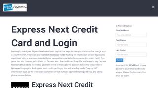 
                            5. Express Next Credit Card Payment - Login - Address ...