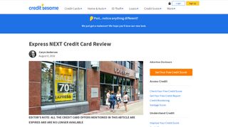 
                            8. Express NEXT Credit Card Review - Credit Sesame
