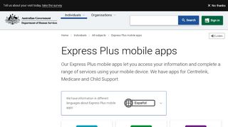 
                            2. Express Plus mobile apps - Australian Government ...