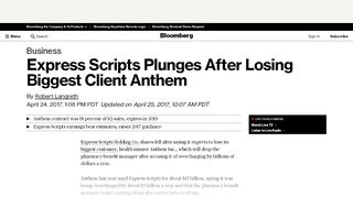 
                            8. Express Scripts Plunges After Losing Biggest …