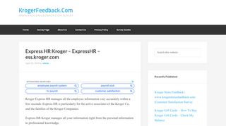 
                            2. ExpressHR.Com - Kroger Express HR - SecureWEB Login