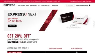 
                            10. ExpressNext Credit Card - Men's and Women's Clothing
