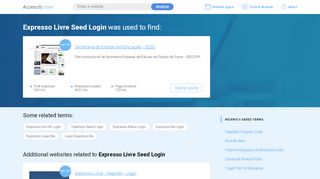 
                            11. Expresso Livre Seed Login at top.accessify.com
