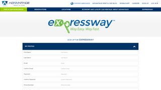 
                            8. Expressway Sign Up | Advantage Rent A Car