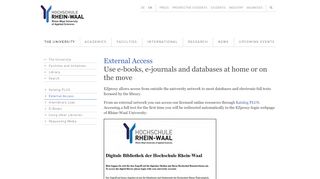 
                            3. External Access | Library | Rhine-Waal University of ...