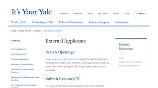 
                            3. External Applicants | It's Your Yale