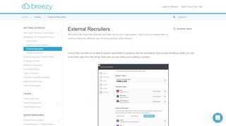 
                            6. External Recruiters - Breezy HR