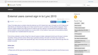 
                            9. External users cannot sign in to Lync 2010 – …